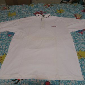 Vintage Delta Express 2000 Air Lines Logo Golf Polo Shirt Size Large White